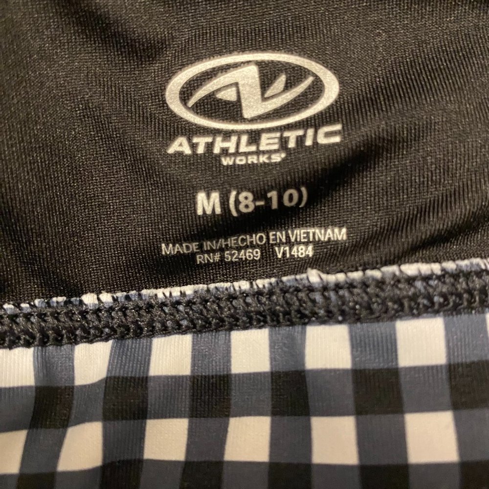 Checked Black & White Two Piece Athletic Works ActiveWear - Picture 14 of 15